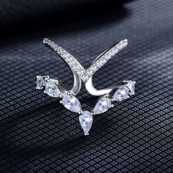 V Double Layer Ring💕 - Picture 1 of 4